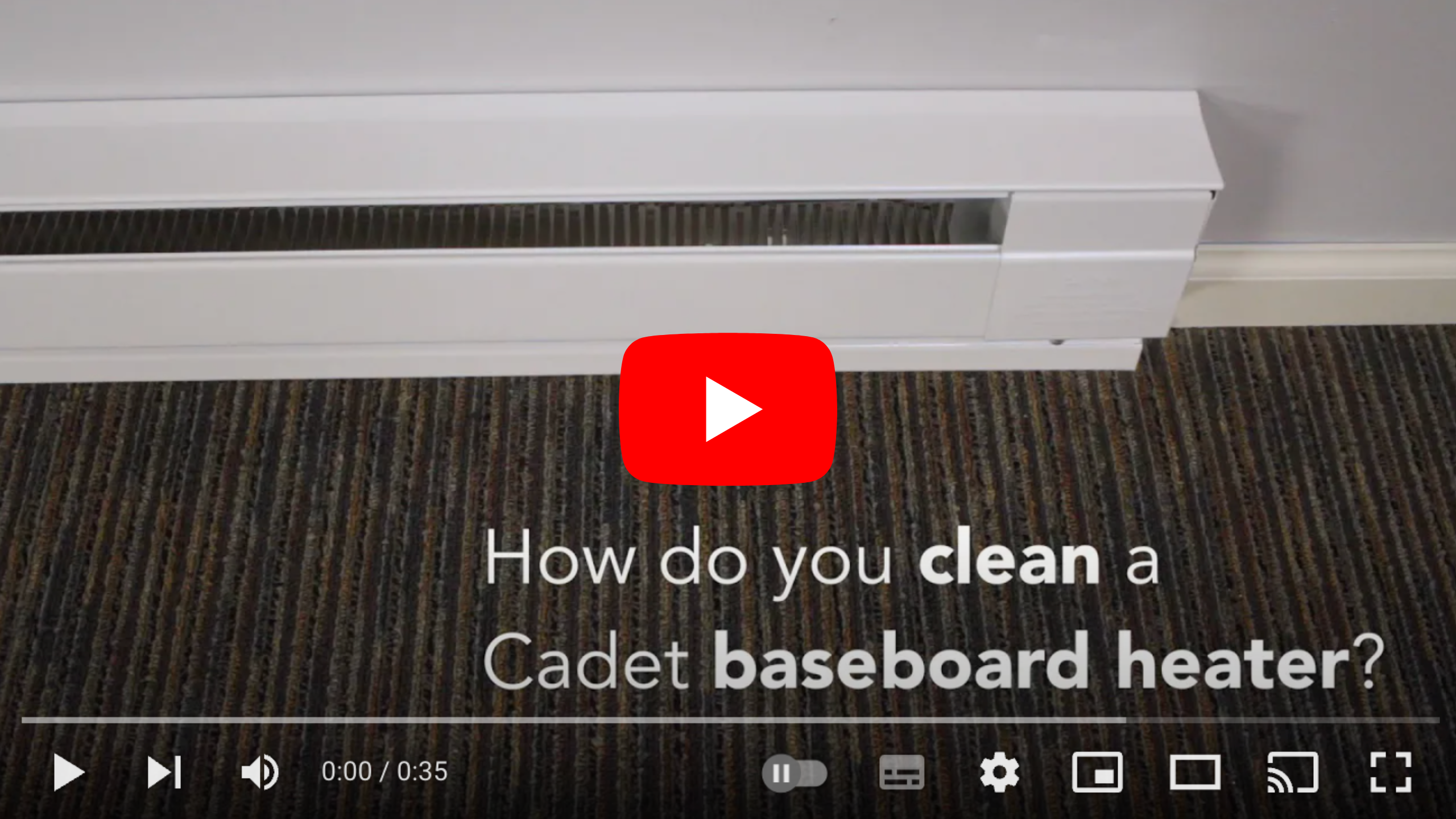 How to clean a Cadet baseboard heater