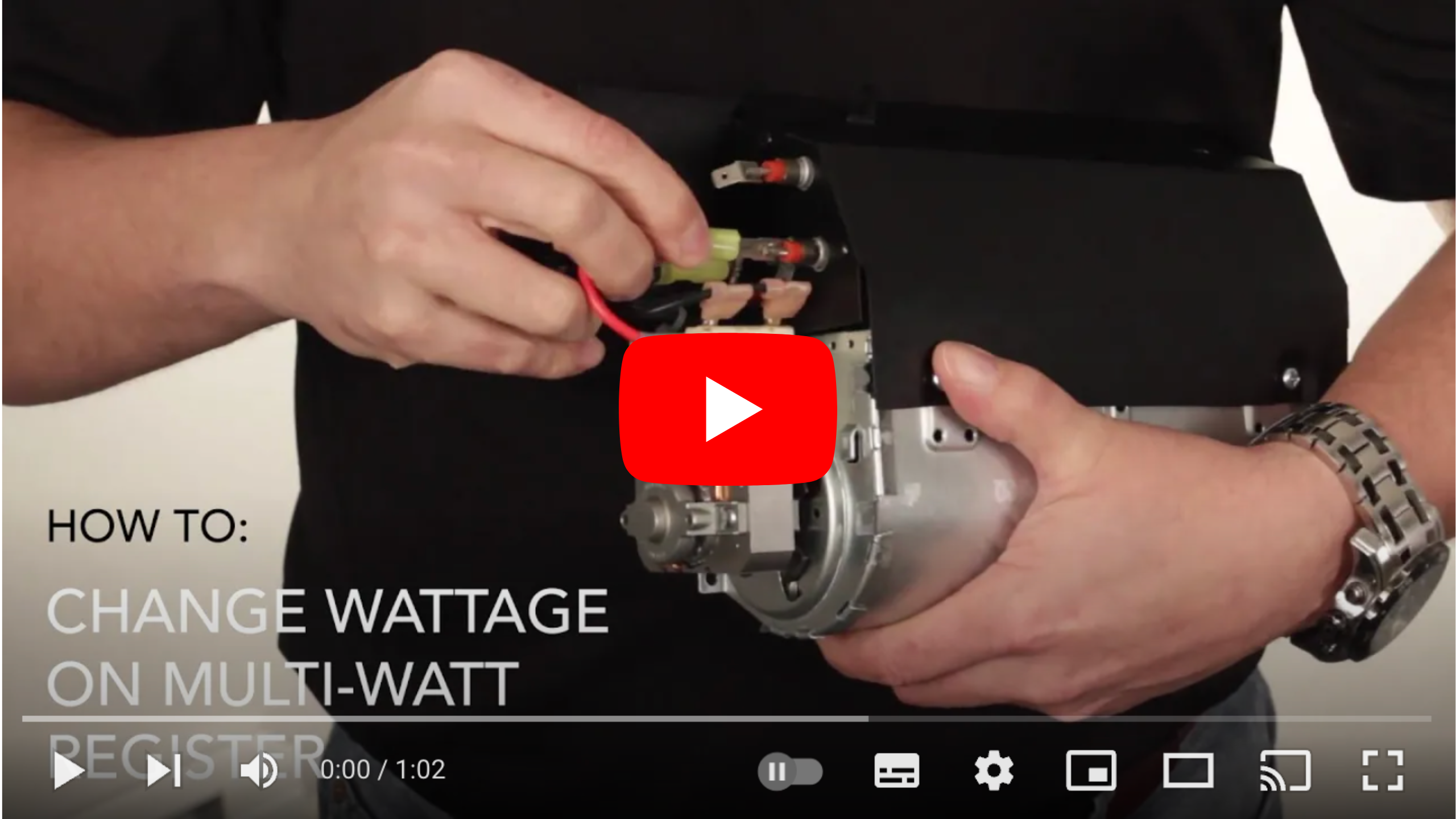 How to change the wattage on your multi-watt Register wall heater