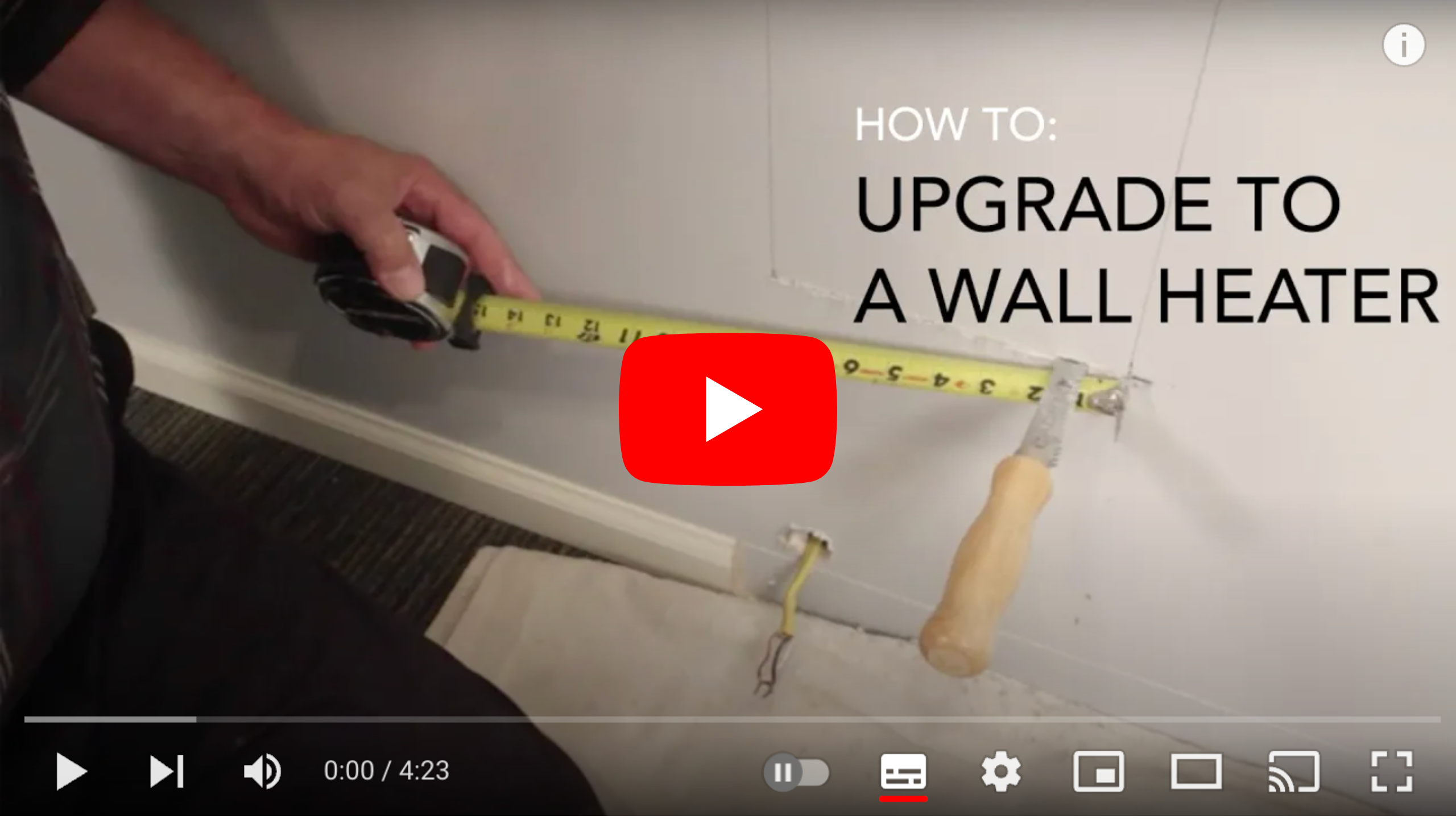 How to upgrade from a baseboard to a wall heater