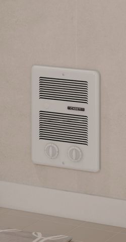 A Com-Pak Series heater built into a wall